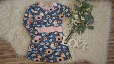 Langarmkleid Gr. 98/104 "Rotkehlchen"