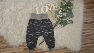 Baggyhose Gr. 80 "Strips anthrazit"