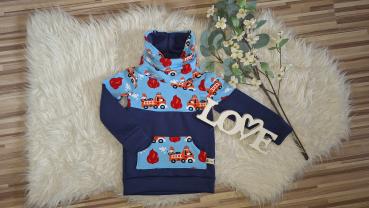 Loopkragenhoodie Gr. 86 "Feuerwehr"