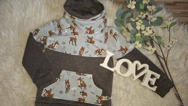 Preview: Loopkragenhoodie Gr. 92 