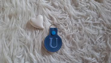 Lederschlüsselanhänger Buchstabe "U"