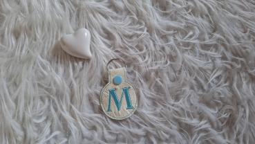 Lederschlüsselanhänger Buchstabe "M"