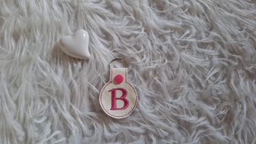 Lederschlüsselanhänger Buchstabe "B"