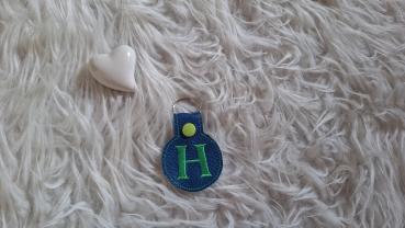 Lederschlüsselanhänger Buchstabe "H" - Kopie