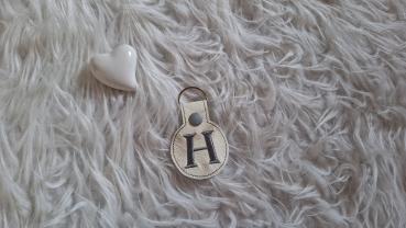 Lederschlüsselanhänger Buchstabe "H"