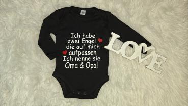 Langarmbody Gr. 50/56 "Ich habe zwei Engel...."