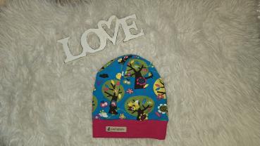 Beanie Kopfumfang 53-55cm "Eulenwäldchen"