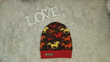 Beanie Kopfumfang 53-55cm "Rennpferde"