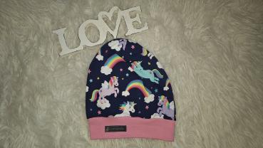 Beanie Kopfumfang ab 56cm "Regenbogeneinhorn"