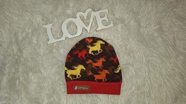 Beanie Kopfumfang 47-49cm "Rennpferde"