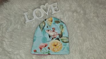 Beanie Kopfumfang 46-48cm "Rosen"