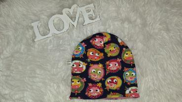 Beanie Kopfumfang 46-48cm "Eulen"