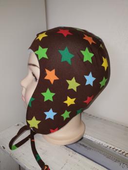 Fliegermütze KU 43-45cm "bunte Sterne"