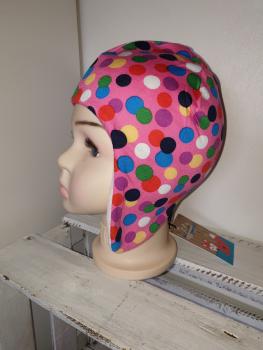 Fliegermütze KU 46-48cm "bunte Punkte"