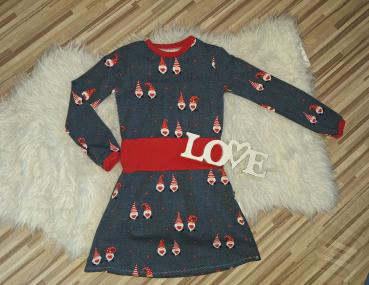 Langarmkleid Gr. 122/128 "Wichtelliebe"