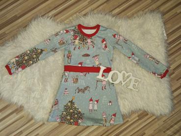 Langarmkleid Gr. 110/116  "Adventstage"