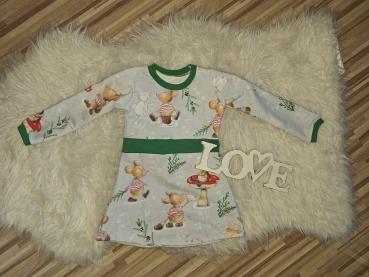 Langarmkleid Gr. 86/92 "Mäuschenpost"