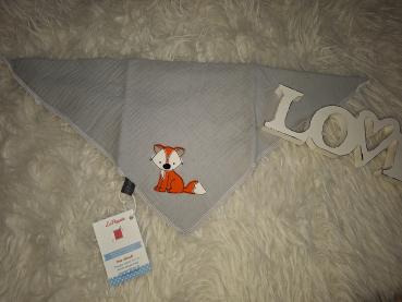 Musselinhalstuch mit Stickerei "Fuchs" bis 1 Jahr