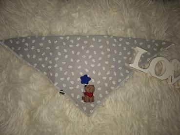 Musselinhalstuch mit Stickerei "Teddy mit Luftballon" bis 1 Jahr
