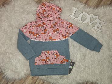 Loopkragenhoodie Gr. 80 "Füchse"