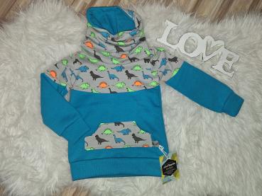 Loopkragenhoodie Gr. 80 "Dinosaurier"