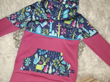Loopkragenhoodie Gr. 98 "Fabelwald"
