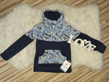 Loopkragenhoodie Gr. 104 "Eichhörnchen"