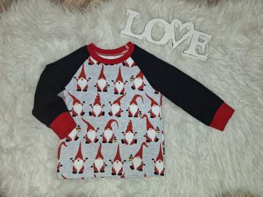 Raglanshirt Gr. 80 "Weihnachtswichtel"