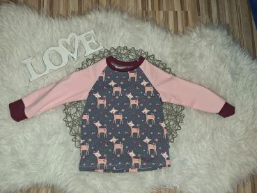 Raglanshirt Gr. 80 "Rehkitz"
