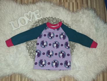 Raglanshirt Gr. 80 "Pferde"
