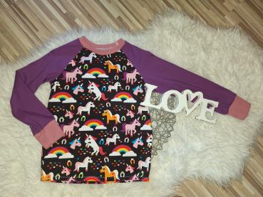 Raglanshirt Gr. 110/116 "Einhornwelt"