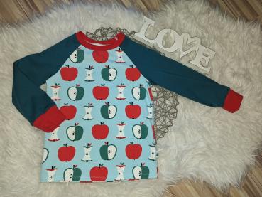 Raglanshirt Gr. 98 "Apfel"