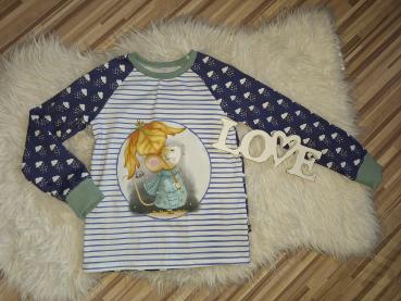 Raglanshirt Gr. 122/128 "Regenspaziergang"