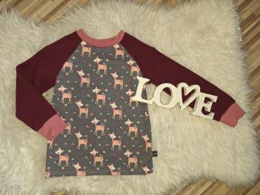 Raglanshirt Gr. 104 "Rehkitze"