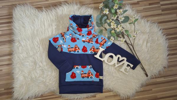 Loopkragenhoodie Gr. 86 "Feuerwehr"