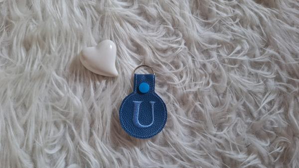 Lederschlüsselanhänger Buchstabe "U"
