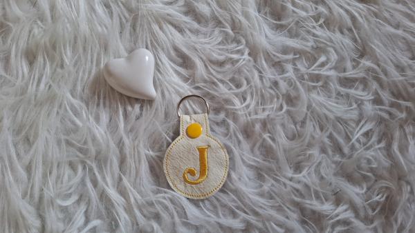 Lederschlüsselanhänger Buchstabe "J"