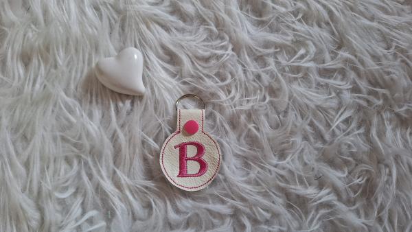 Lederschlüsselanhänger Buchstabe "B"