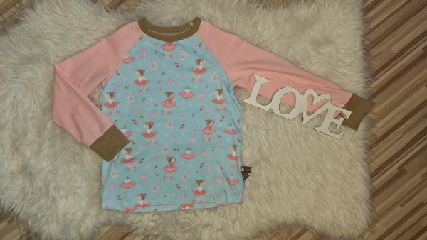 Raglanshirt Gr. 110/116 "Ballerina"