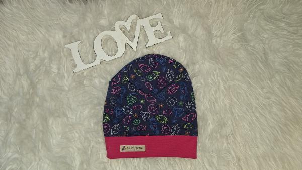 Beanie Kopfumfang 53-55cm "Muscheln"