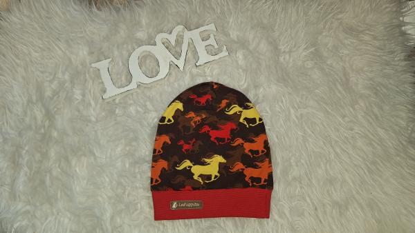 Beanie Kopfumfang 53-55cm "Rennpferde"