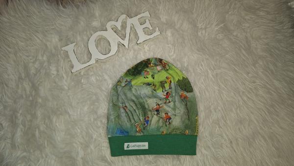 Beanie Kopfumfang 53-55cm "Wimmelbuch in den Bergen"