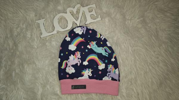 Beanie Kopfumfang ab 56cm "Regenbogeneinhorn"