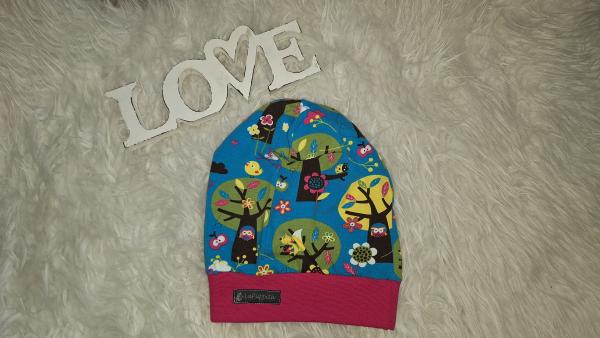 Beanie Kopfumfang ab 56cm "Eulenwäldchen"