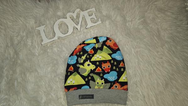 Beanie Kopfumfang ab 56cm "Drachen"