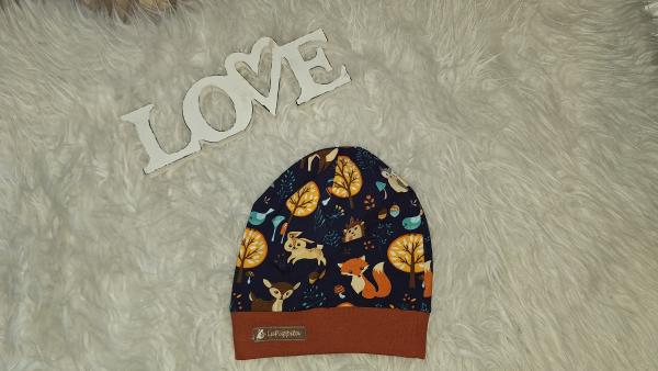 Beanie Kopfumfang 50-52cm "Waldtiere"