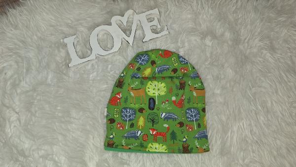 Beanie Kopfumfang 46-48cm "Waldtiere"