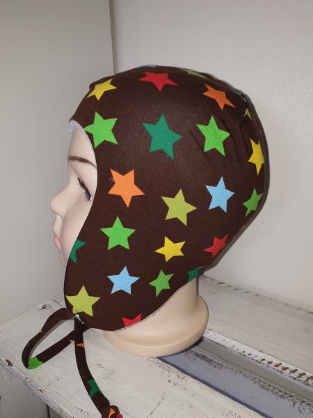 Fliegermütze KU 43-45cm "bunte Sterne"