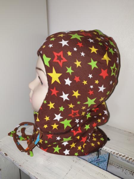 Fliegermütze KU 43-45cm "Sterne bunt"