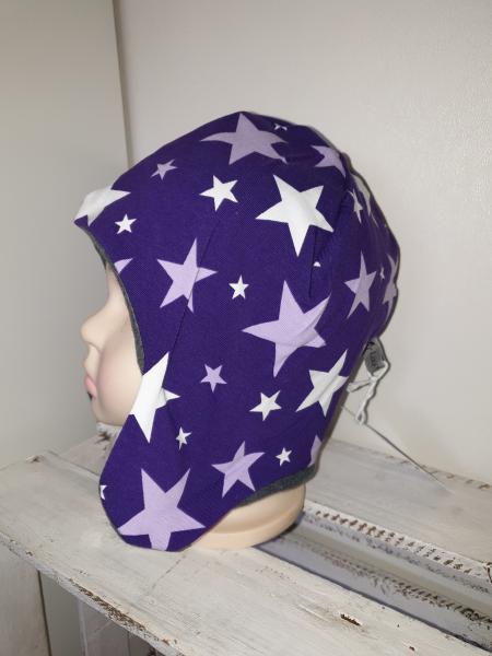 Fliegermütze KU 52-55cm "Stars lila"